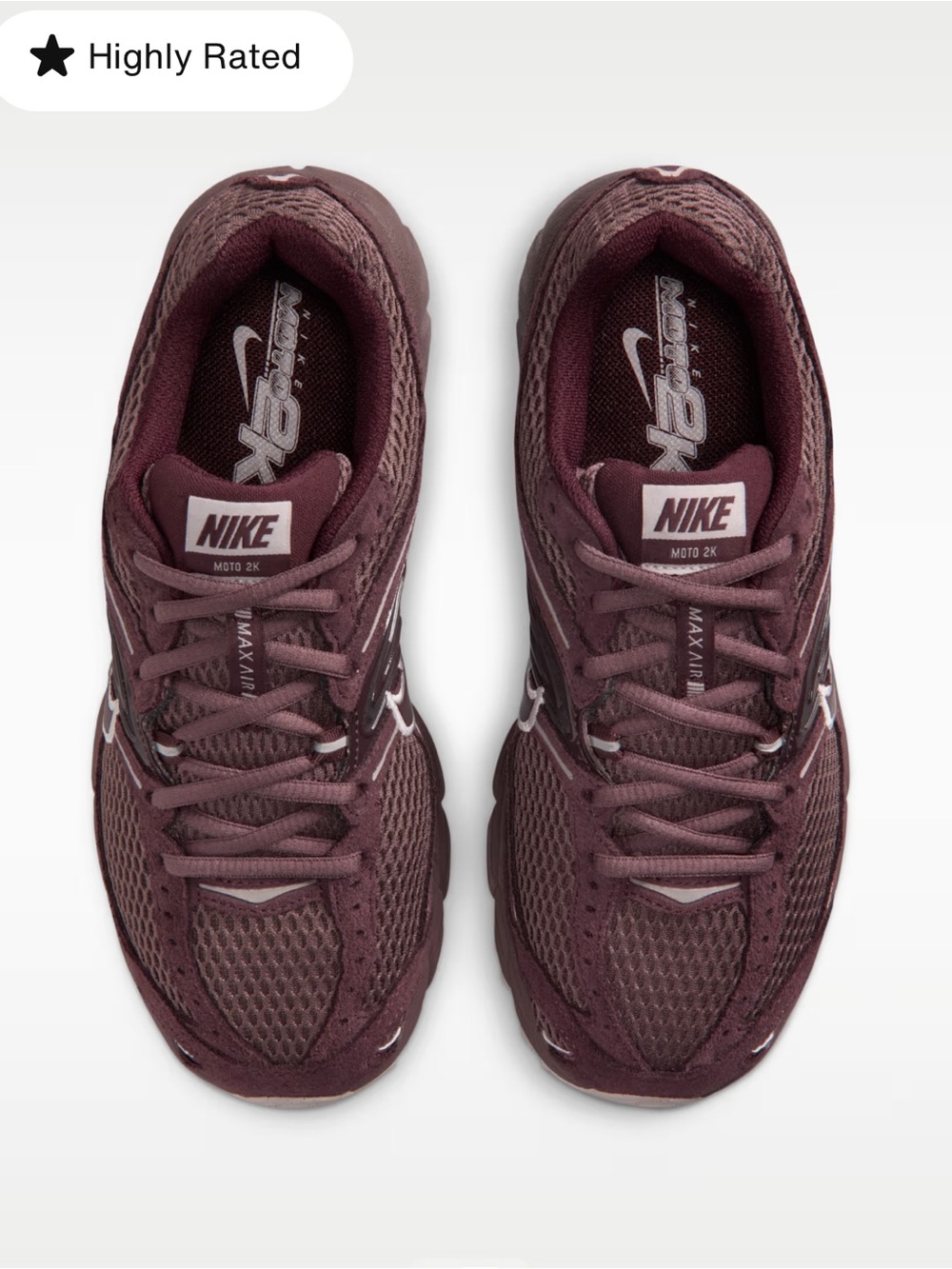 BRAND NEW Nike Women’s Burgundy Mesh Trail-Style Sneakers - Picture 3 of 9
